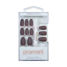 Promani Matte Koyu Bordo Takma Tırnak Kiti