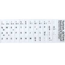 Türkçe Klavye Sticker Beyaz Q Sticker