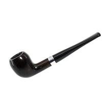 Peterson Junior Heritage Silver Mounted Pear Filtresiz Vulcanite Saplı Pipo 205936