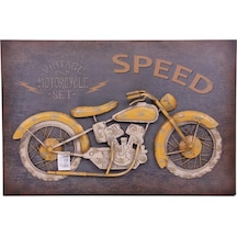 Motorsiklet Tablo Pano Vintage Dekoratif Ev Ofis Hediyelik