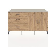 Kronos Konsol 2 Raflı 3 Çekmeceli 2 Kapaklı 176x59x99 Aytaşı-çam Atlas Çam/atlas Çam - Aytası