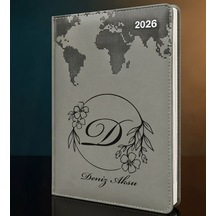 Bk Gift Kişiye Özel İsimli Termo Sert Kapak 2026 Gri Ajanda -7, Öğretmenler Günü Hediyesi, Yeni İş Hediyesi 35261 Bk Gift Renkli