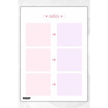 A5 Bloknot Çizgisiz Defter - 50 Yaprak - Memopad - Notepad - Not Defteri - Not Kağıdı - 3745 Çok Renkli