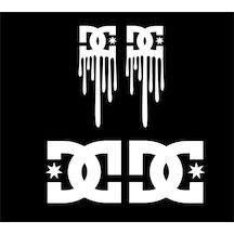 Oto Sticker Dc Shoes Sticker Seti   P.Black-