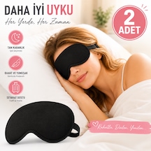 Ankaflex 2 Adet Uyku Göz Bandı Işık Geçirmez Uyku Maskesi Seyahat Dinlenme Ve Meditasyon İçin Siyah