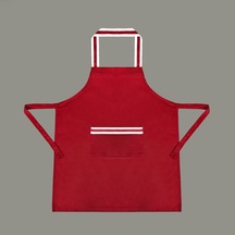 Gabardin Mutfak Önlüğü - Kırmızı - 65x80 Cm Çok Renkli