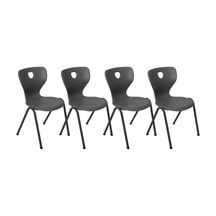 Monoblok Sandalye - Füme - 4 Adet Çok Renkli