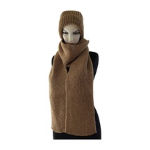 Nvsisters Kışlık Unisex Örgü Atkı ve Bere Takımı Kahverengi