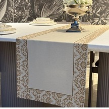 Keten Balca Desen Runner 40x140 Cm Çok Renkli