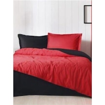 Özdilek Tek Kişilik Colormix Kırmızı Siyah Desensiz Düz Nevresim Takımı