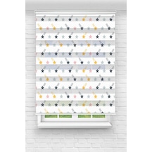 Perdeoutlet38 Baskılı Renkli Renkli Yldızlar Dijital Baskılı Zebra Perde-cocuk Odası-stor Perde Model:tyccd557bbdee679e74b83b00 Çok Renkli