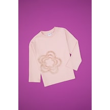 U.S. Polo Assn. Kız Çocuk Pudra Bisiklet Yaka Sweatshirt 50317921-VR042