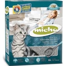 Micho Marsilya Sabun Kokulu Aktif Karbonlu İnce Topaklaşan Kedi Kumu 2 x 6 L