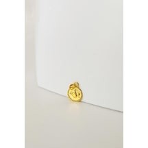 14 Ayar Altın Mini Tuğra Kolye Ucu 1 Cm Sarı Altın