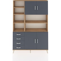 Arges Dolap 9 Raflı 4 Çekmeceli 4 Kapaklı 132x30x195 Çam-antrasit/antrasit Antrasıt/antrasıt Arges Dolap 9 Raflı 4 Çekmeceli 4 Kapaklı 132x30x195 Çam-antrasit/antrasit Antrasıt/antrasıt