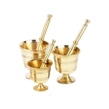 Sarı Pirinç Havan 12 CM Yükseklik 10 CM Ağız Çap 1.8 KG Ağırlık