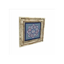 Anadolu Selçuklu Çini Motifi Baskılı Taş Tablo 25x25