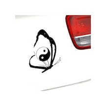 Kelebek Yin Yang Taiji Çıkartması Araba Sticker 2
