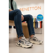 United Colors Of Benetton Gri Bağcıklı Memory Foam Unisex Spor Ayakkabı Bnı-12089 M