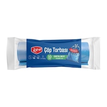 Roll-up Çöp Torbası Orta Boy Büzgülü 55x60cm 10 Adet 13'li Paket