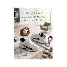 Slazenger Çocuk Yazlık Terletmez Kaydırmaz Koku Yapmaz Full Ortopedik Tarz Hafif Yürüyüş Ayakkabısı Beyaz
