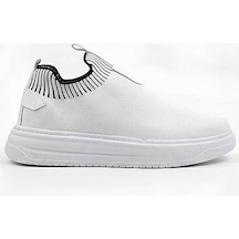 Daytex 1110 Erkek Slip-on - Full Triko Örgü Sneaker Beyaz