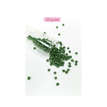 Tedar Dökme Cam Kum Boncuk Büyük Boy 6/0 4 Mm - 20 Gram - Koyu Yeşil - Bnc076 Najmaddin (No:1) 8.5Cm X 10.5 Cm
