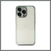 Bezos İphone 14 Pro Uyumlu Kılıf Lensli Silikon - Yeşil Mmbz