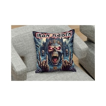 Metal Müzik Grubu Iron Maiden Kıng Desenli Kare Yastık Kılıfı Çok Renkli