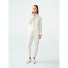 Jogger Fit Kadın Eşofman Altı Ekru