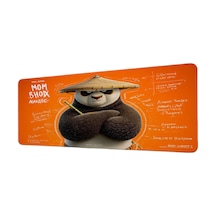 Kung Fu Panda Po Turuncu Tasarım 40x90 Cm Oyuncu Mousepad Kaymaz Taban Büyük Boy Mousepad