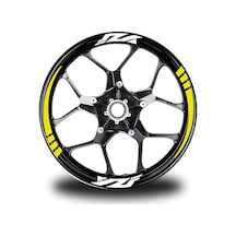 Yzf Yazılı Sarı Takım Jant Sticker Modeli