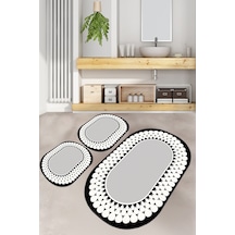 BALLOCH DJT 3 LU SET Banyo Halısı Banyo Paspası Çok Renkli
