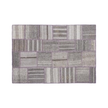 El Dokuması Patchwork Vintage Yün-pamuk Çizgili Halı 1352 160 X 230 Cm Çok Renkli