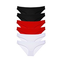 6 adet Süper Eko Set Likralı Kadın Slip Külot Siyah Kırmızı Beya Çok Renkli