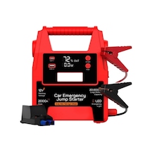 20000mah 12v Şarjlı Akü Takviye Cihazı 2000a Tepe Akım Lcd Ekranlı Led Işıklı Jump Starter Powerbank