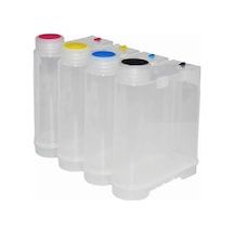 Şeffaf Sürekli Mürekkep Besleme Tankı Kapaklı (4X500Ml)