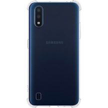 Samsung Galaxy Uyumlu A01 Köşe Korumalı Airbag Antishock Silikon Kapak