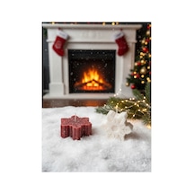 Yılbaşı Mumu Kar Tanesi Noel + Konsepti Çok Renkli