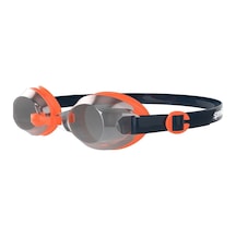 Speedo Jet Mirror Çocuk Yüzücü Gözlüğü Turuncu - Siyah 6-14 Yaş Beyaz