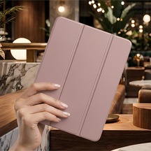 İpad Air 11 2025 M3 İçin Uyumlu Smart Kalem Bölmeli Standlı Kılıf Kapaklı Kılıf