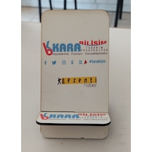 Kara Bilişim Firmaya Özel Logo Vb. Baskılı Ahşap Telefon Tutucu