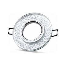 1 Adet Noas Yl65 1787 Adonis Led Çerçeveli 4000k Yuvarlak Kristal Cam Spot Gu10 Duy Rekli