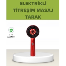 Muratech Elektrikli Titreşim Masaj Tarak Kırmızı Işık Terapi