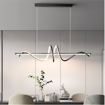 Belovodica / 100 Cm / Sarkıt Avize / Antrasit Gövde / 3 Renk Işık Antrasit