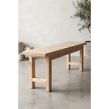 Naturel Ahşap Ladin Modern Bench Tabure 30x70