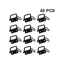 Anahtarlıklı 40'lı Paket Anahtarlık Donanımı, Anahtarlık Bilek Kayışı Bilek Pamuklu Kuyruk Klipsi Bandı 26 Mm