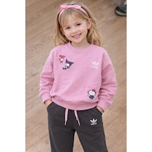 Cg Kids Kuromi Hello Kitty Kız Çocuk 2 İplik Alt Üst Takım Süper Kalite Kumaş Eşofman Baskı Detay Pembe