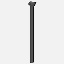 Regalux Masa Ayağı, Çelik Boru Kare, 600mm, Siyah 7'li Avantaj Paketi Mıchu