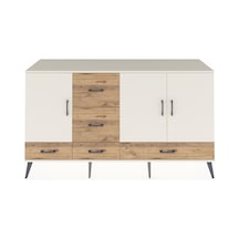 Kronos Konsol 4 Raflı 5 Çekmeceli 3 Kapaklı 176x59x99 Aytaşı-aytaşı/çam Aytası/atlas Çam - Aytası